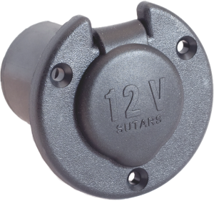 Socket with round front, 16A/12V