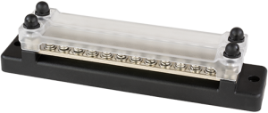 Bus bar with transparent cover - 24xM4 + 4xM6