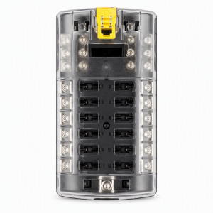 Skyllermarks fuse box with 12 connections and clear cover