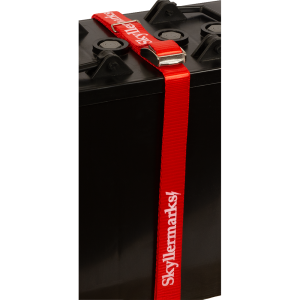 Batterirem m. rostfritt spänne 1,6 m